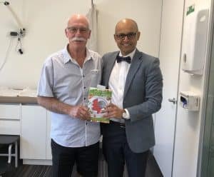 Chris Thomas with Dr Arun