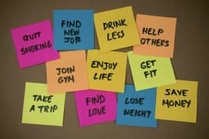 pin board with intentions