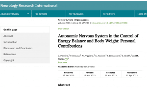 Autonomic Nervous System abstract