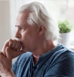 man has trouble thinking