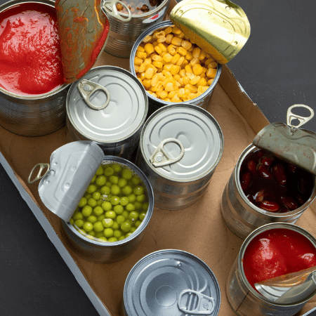 When buying canned foods, pay attention to any juice included in them. 